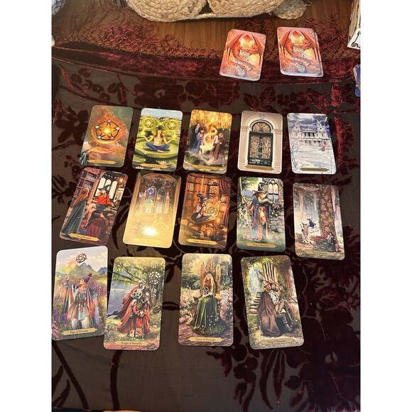 Wizards Tarot Cards ~ 78 Cards by Barbara Moore Illustrated by Meike Janssens - Picture 9 of 11